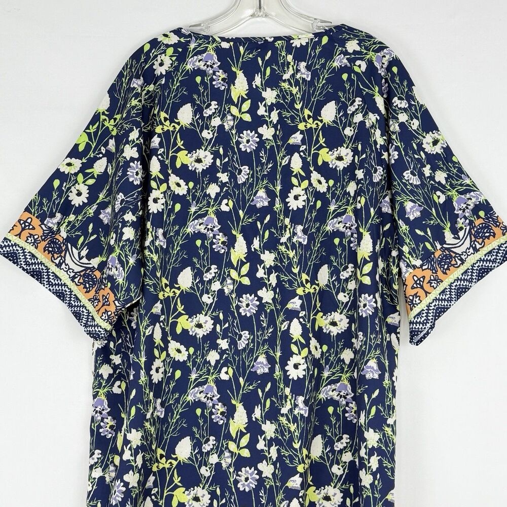 Norecoora Peasant BOHO Floral V-Neck Short Sleeve Top Blouse Size XL - Picture 5 of 15